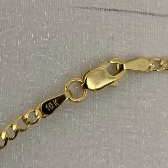 Authentic 10K gold miami link bracelet with lobster lock. - Picture 2 of 3